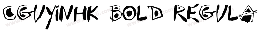 CGuYinHK Bold Regula字体转换
